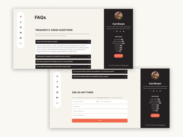 Carl - Free Bootstrap 5 HTML CSS Website Template for Portfolio ...