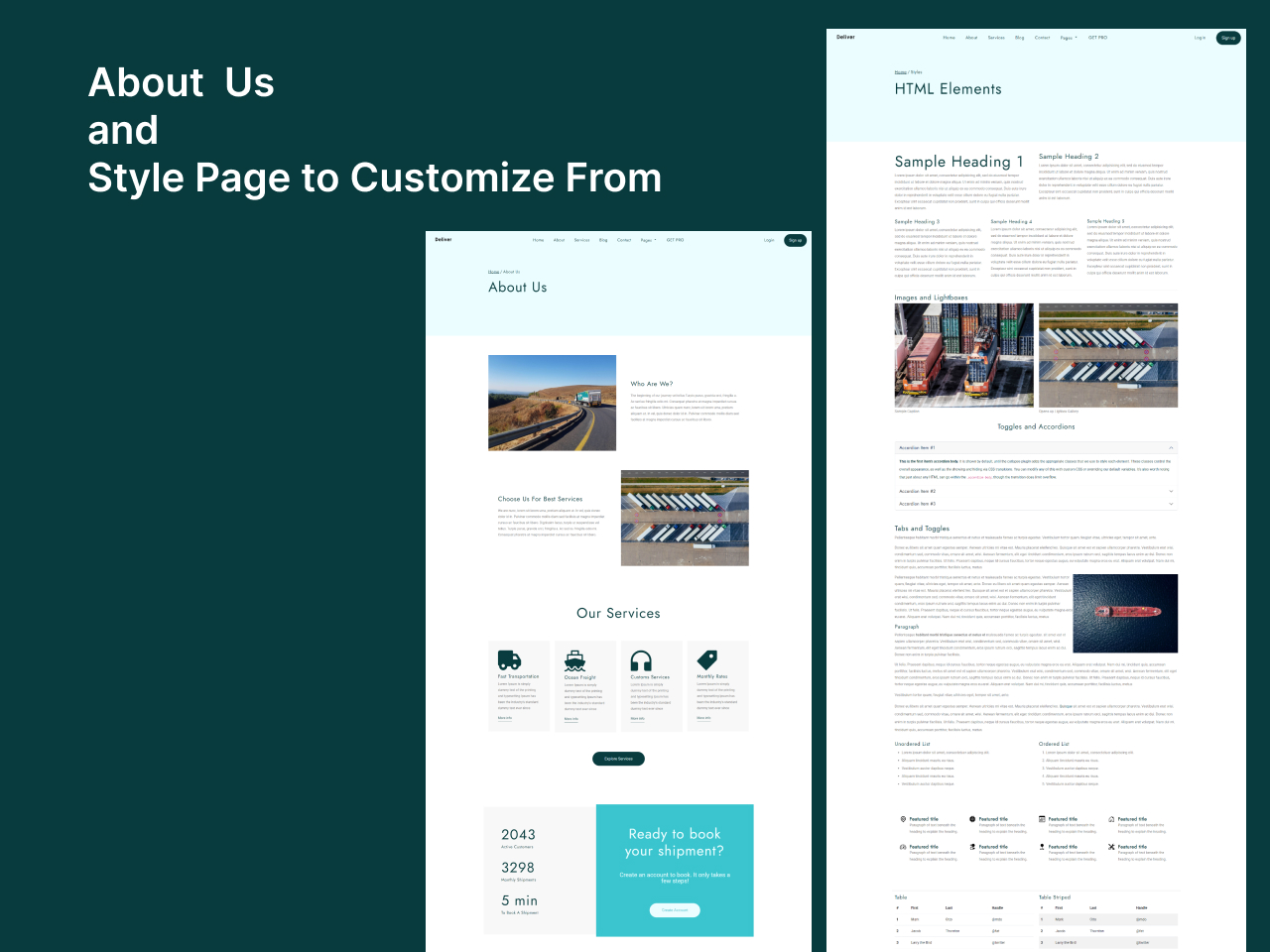 Bootstrap Website Layout Example Deliver – Free Bootstrap 5 HTML Website Template for Courier and ...