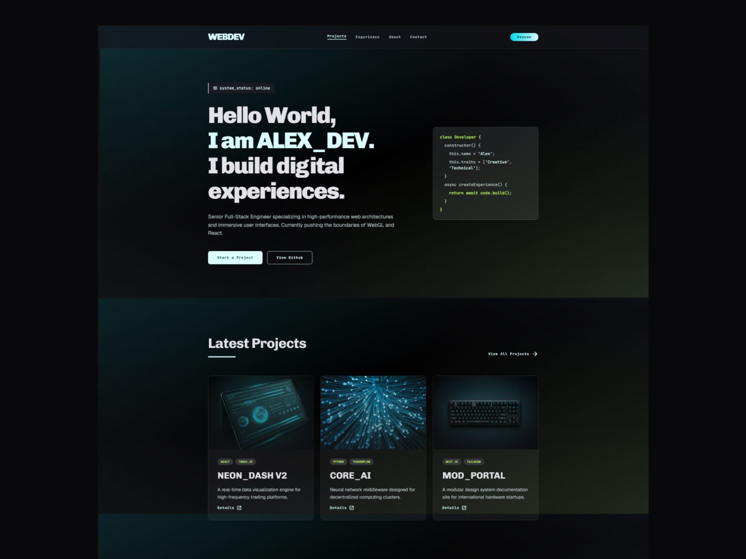 Free Dark Theme Website Templates - HTML & CSS Designs
