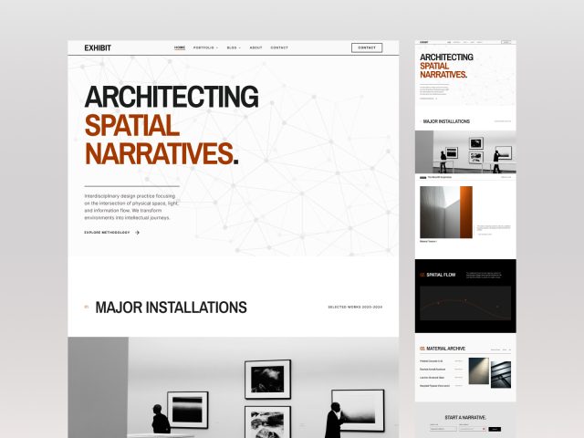 EXHIBIT – A modern portfolio template for creatives