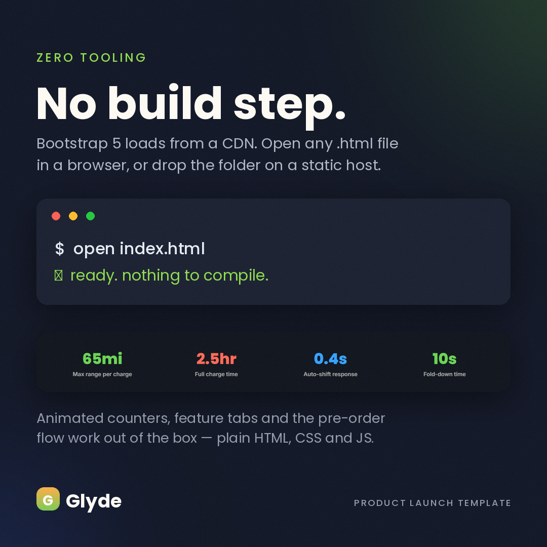 product launch landing page