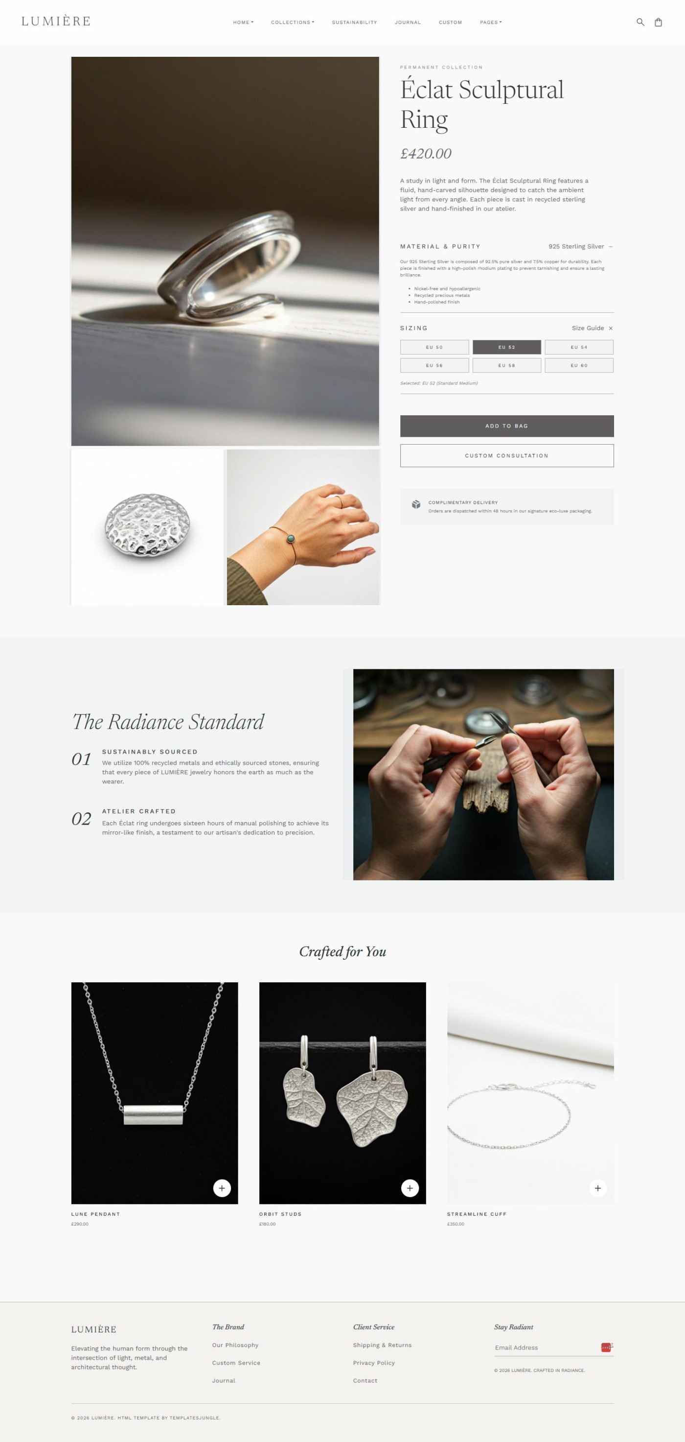 Jewelry & Fine Goldsmith Bootstrap 5 Template