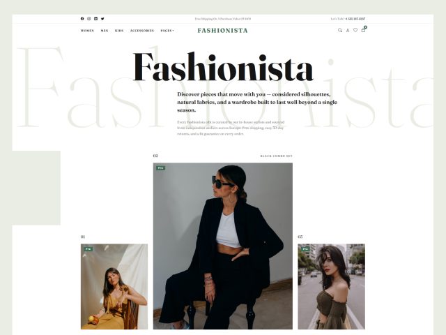 Fashionista — Multipage Bootstrap 5 Fashion & Clothing Store Template