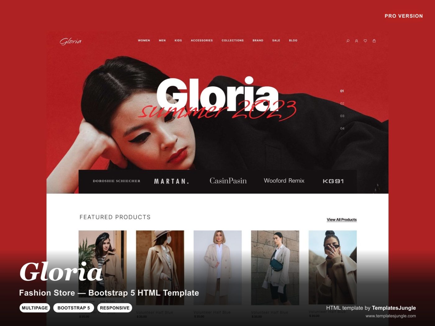 Gloria — Fashion Store Bootstrap 5 HTML Template