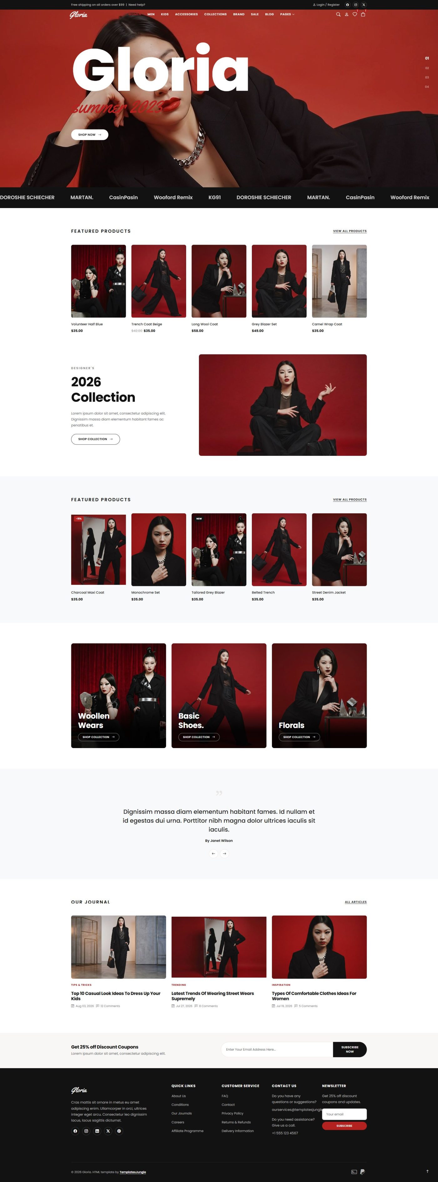 Gloria — Fashion Store Bootstrap 5 HTML Template