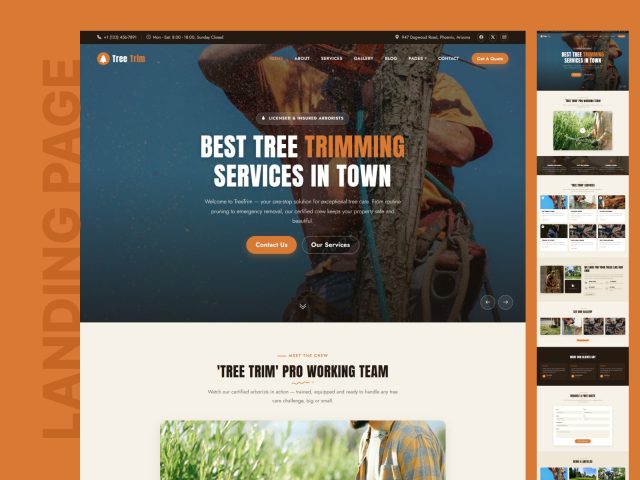 Tree Trimming Service Website Template