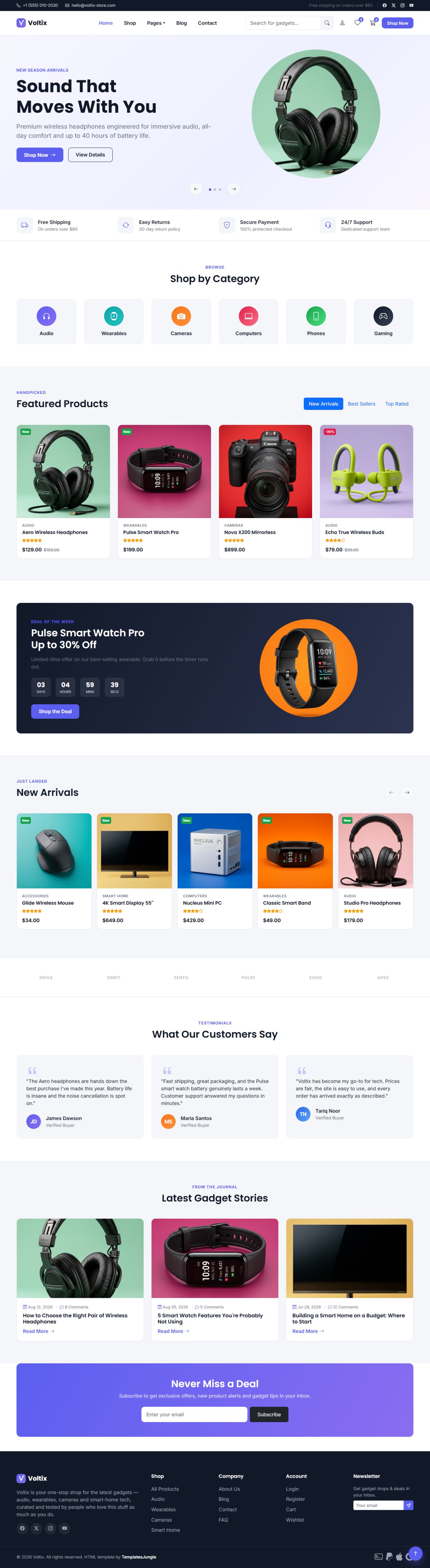 Gadget Store eCommerce HTML Template
