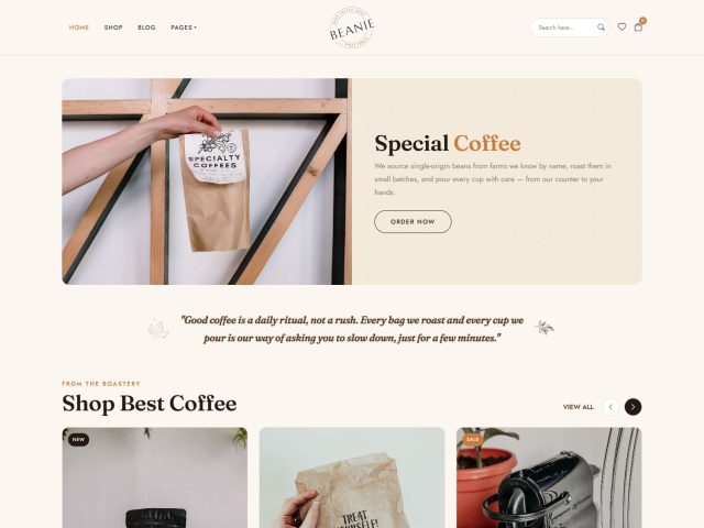 Beanie | Coffee Shop & Café Bootstrap 5 HTML Template