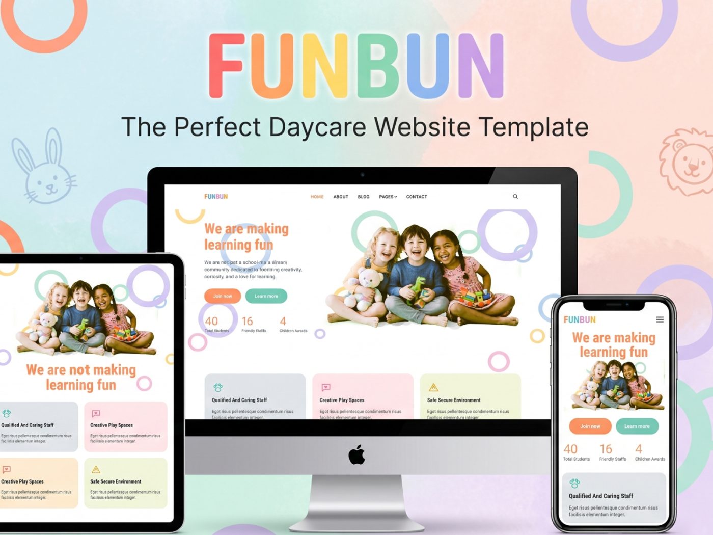 FunBun — Daycare Services Website Template
