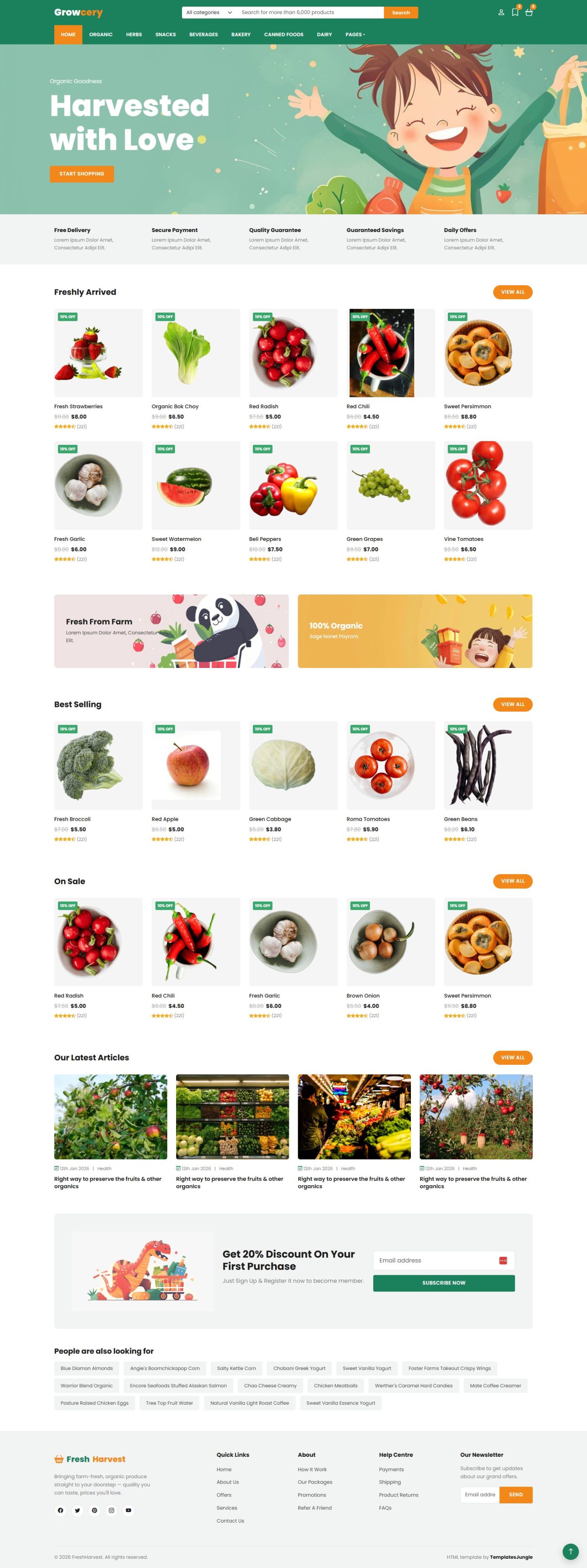 Organic Food Store Bootstrap 5 Template