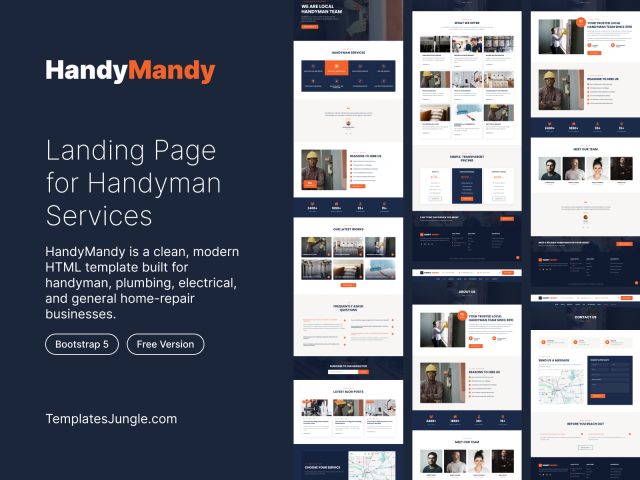 HandyMandy — Local Handyman Services Website Template