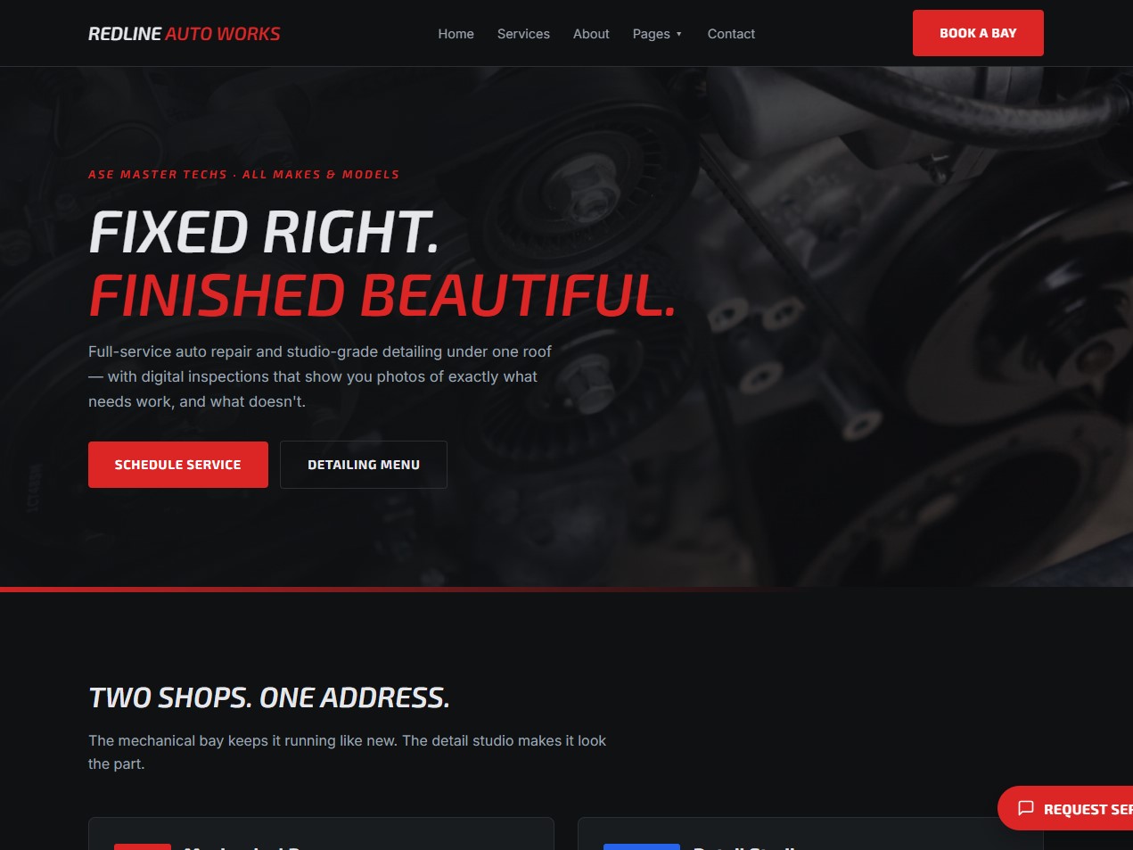 Redline – Auto Workshop Repair & Detailing HTML Template