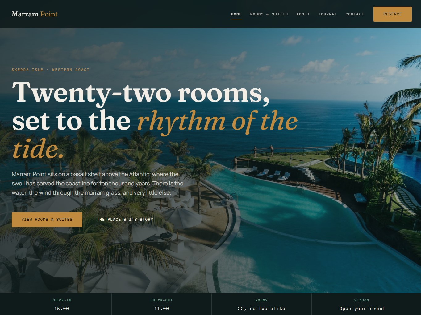 Marram Point | Resort & Hotel Website Template