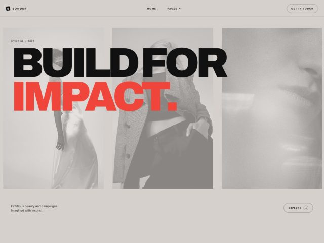 Sonder | Fashion Photography Portfolio Template